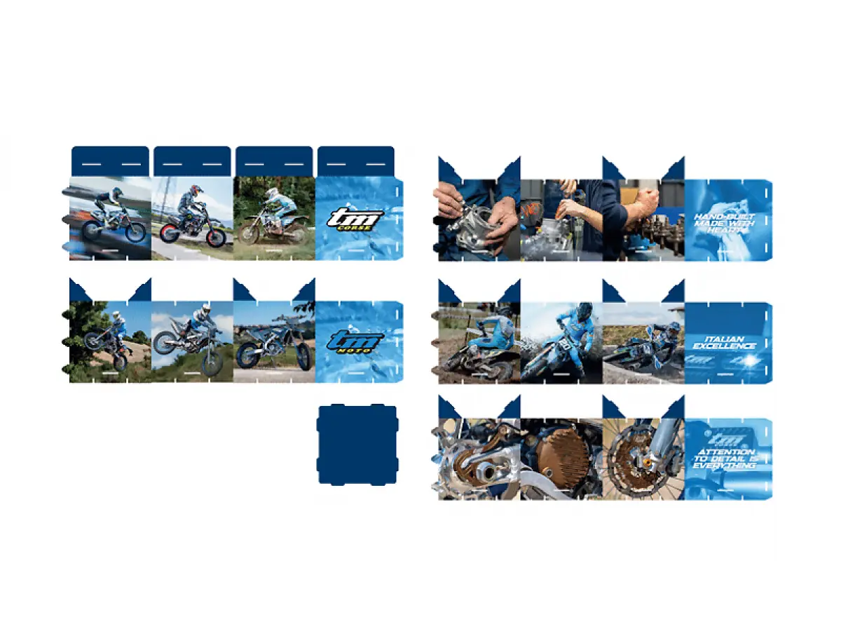 TOTEM EXPOSITOR MODULAR DE CUBOS  TM MOTO 2025 | 159x35 cm